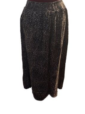Old Navy Black Leopard Print Maxi Skirt